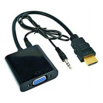 Cable Adaptador Convertidor Hdmi A Vga Con Conector Audio