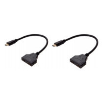 2 Cables Hdmi De Doble Divisor Puerto Dual 1 A Dos Salidas