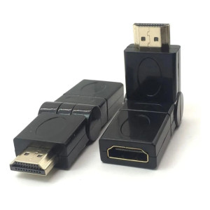 2 Uniones Convertidor Hdmi 360 Grados Macho Y Hembra De 7 Cm