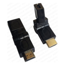 2 Uniones Convertidor Hdmi 360 Grados Macho Y Hembra De 7 Cm