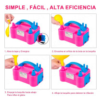 Bomba Eléctrica Doble para Inflar Globos | Inflador