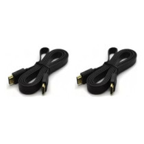 Dos Cables Hdmi Plano Version 1.4 De 1.8 Metros Full Hd 1080