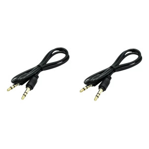 Dos Cables Plug Auxiliar Audio Stereo-stereo 3.5 Mm De 50 Cm