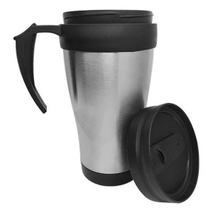 Mug Termo En Acero Inoxidable Con Tapa Y Oreja Plástica