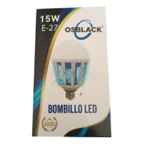 Bombillo Luz Led Potencia 15w Mata Insectos Zancudos Atrapa