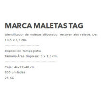 Marca Maletas En Silicona Para Viajes Texto En Alto Relieve