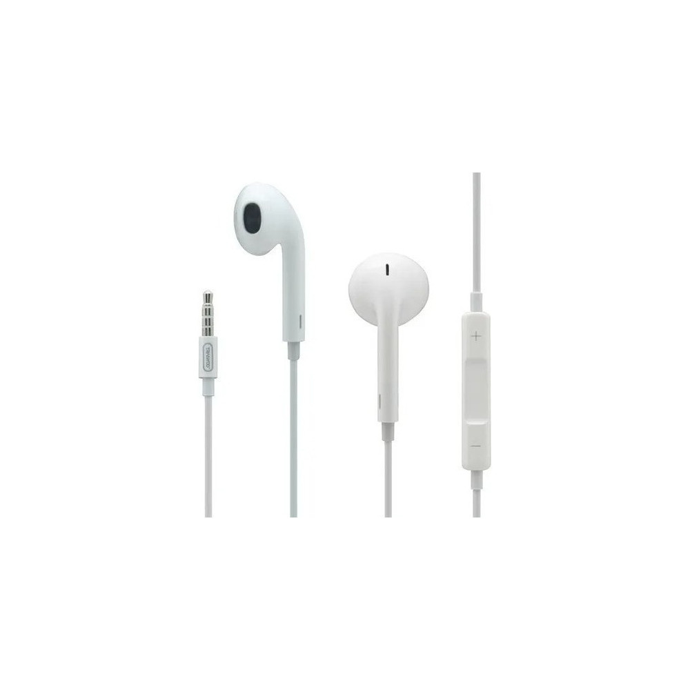 Audifonos Ergonomico Alambricos Stereo Blanco 3.5mm + Microf