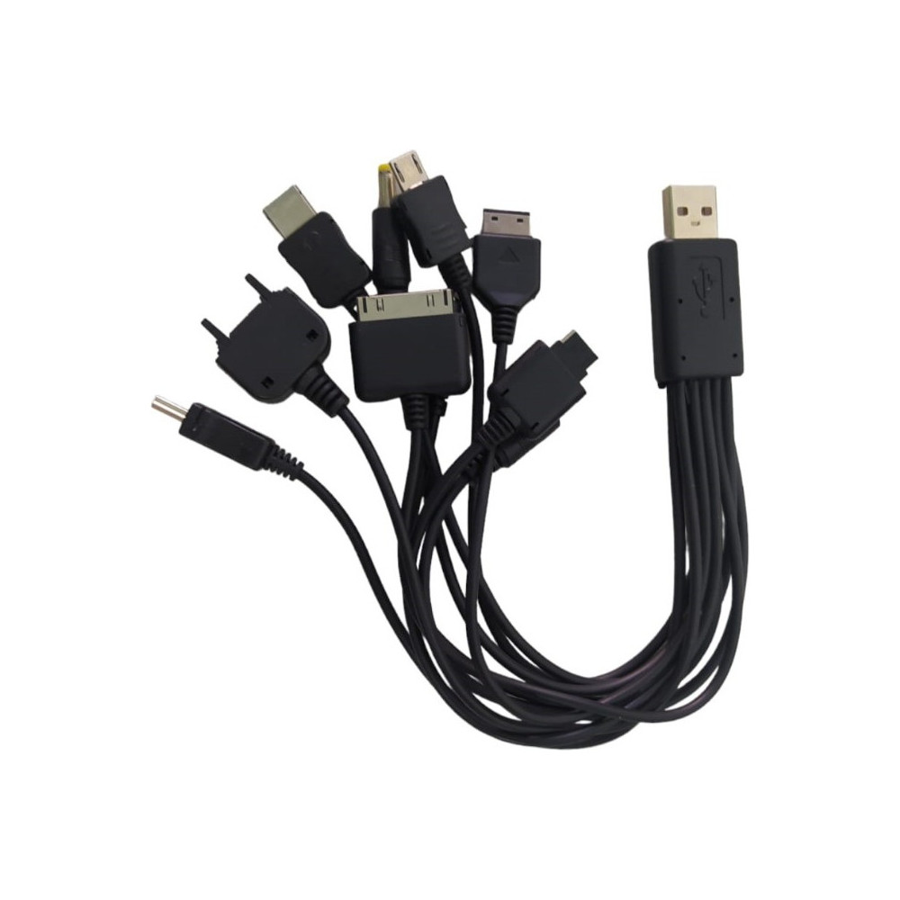 Cable Usb 2.0 Tipo A / Estilo Pulpo Multifunción  10 En 1