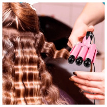 Pinza Onduladora 3 Tubos Efecto Sirena | Rizadora Cabello