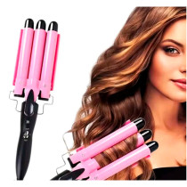 Pinza Onduladora 3 Tubos Efecto Sirena | Rizadora Cabello