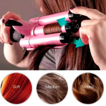 Pinza Onduladora 3 Tubos Efecto Sirena | Rizadora Cabello