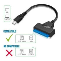 Cable Adaptador Lector  Disco Duro Sata Ssd Hdd A Usb C 3.0