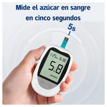 Glucómetro Digital con 50 Tiras y 50 Lancetas | Medidor