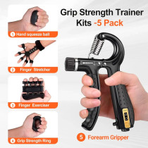 Kit Hand Grip 5 Piezas | Fortalecer Manos, Dedos y Muñecas