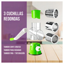Molino Rallador de Queso Manual | Cortador de Verdura