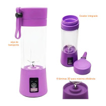 Licuadora Portátil Mini USB para Batidos 6 Cuchillas