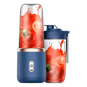 Mini Licuadora Portátil USB con Doble Vaso Recargable
