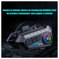 Intercomunicador Auricular Bluetooth V10 para Casco de Moto