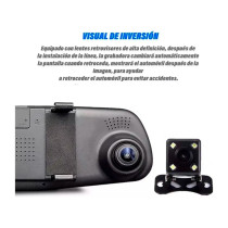 Espejo Retrovisor Doble Cámara 4.3” Full HD para Carro