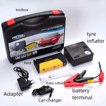 Arrancador de Batería 12V con Compresor y Linterna | Carro y Moto