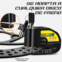 Candado Freno de Disco con Alarma para Moto y Bicicleta