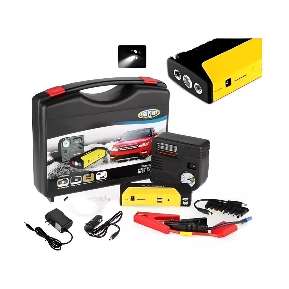 Iniciador Arrancador Baterias Carro Moto Compresor Kit 12v