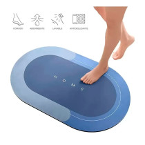 Tapete de Baño Ultra Absorbente Antideslizante Ovalado