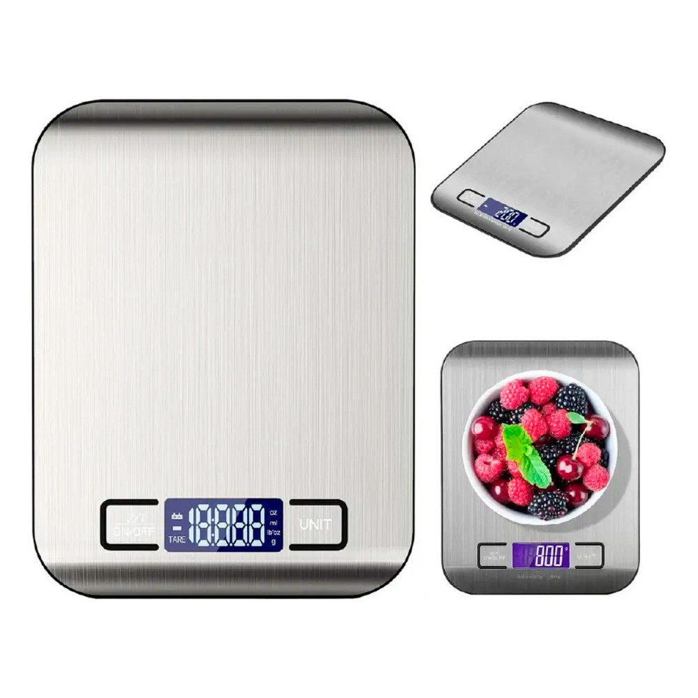 Balanza Gramera Digital 5 kg | Cocina Acero Inoxidable