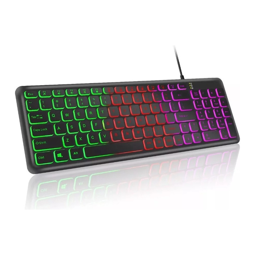 Teclado Gamer Retroiluminado Led En Español Cable Usb 1.50 M