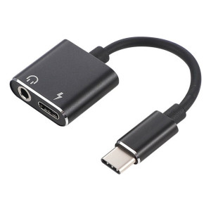 Cable Adaptador Usb Tipo C A Audio Auxiliar 3.5mm Y Carga