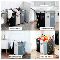 Cesto para Ropa Sucia Plegable 3 Secciones | Organizador
