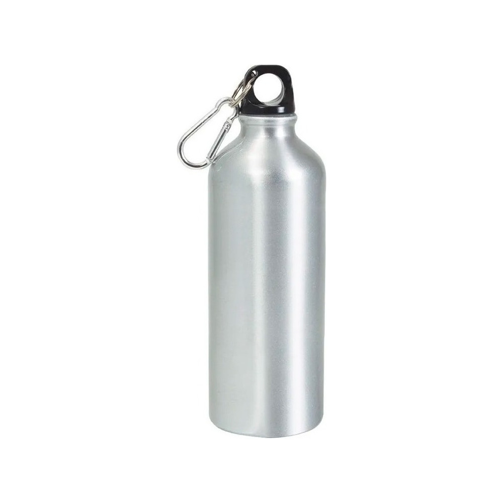 Botella En Aluminio Caramañola Deportiva Y Mosquetón 650 Ml